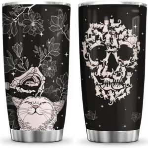 Cats Love Skull All Over Print Tumbler
